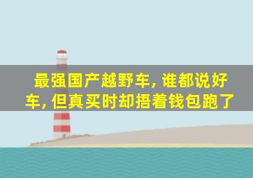 最强国产越野车, 谁都说好车, 但真买时却捂着钱包跑了